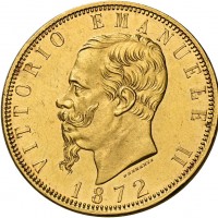 Vittorio Emanuele II (1861-1878): 100 lire 1872-To (Gigante#2)