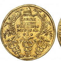 Venezia, Carlo Ruzzini (1732-1735): osella da 4 zecchini 1732 (Paolucci, II#395; Gamberini#1428; Friedberg#--; Montenegro#2529), grammi 13.86, mm 31.80