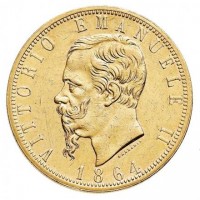 Vittorio Emanuele II (1861-1878): 100 lire 1864-To (Gigante#1), 579 pezzi coniati