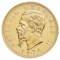 Vittorio Emanuele II (1861-1878): 100 lire 1878-Roma (Gigante#1), 294 pezzi coniati