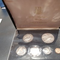 Isole Vergini: Proof set 1974, 6 pezzi in confezione originale, il dollaro è in argento (KM#PS2)