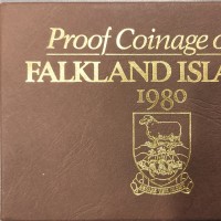 Isole Falkland, Elisabetta II (1952-2022): serie 1980-Proof (KM#PS4), 6 valori in confezione ufficiale