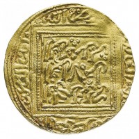 Islam, Hafsid, Abu Yahya Abu Bakr Ibn Yahya (ah710-747/1310-1346): dinar, zecca indeterminabile in Nord Africa (Album#507.2; Friedberg#39), grammi 4,76