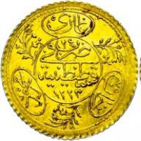 slam, Ottomani, Mahmud II (AH1223-1255/1808-1839): Hayriye Altin  AH1223/24 (Friedberg#109), grammi 1.84, un po' ondulato