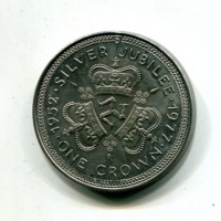 Isola di Man, Elisabetta II (1952-2022): 1 corona 1977 "Silver Jubilee" (KM#41)
