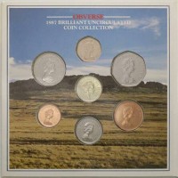 Isole Falkland, Elisabetta II (1952-2022): serie 1987, 7 valori in confezione ufficiale