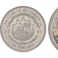 Liberia: 10 dollari 2001 "Declaration of Indipendence" (KM#547)