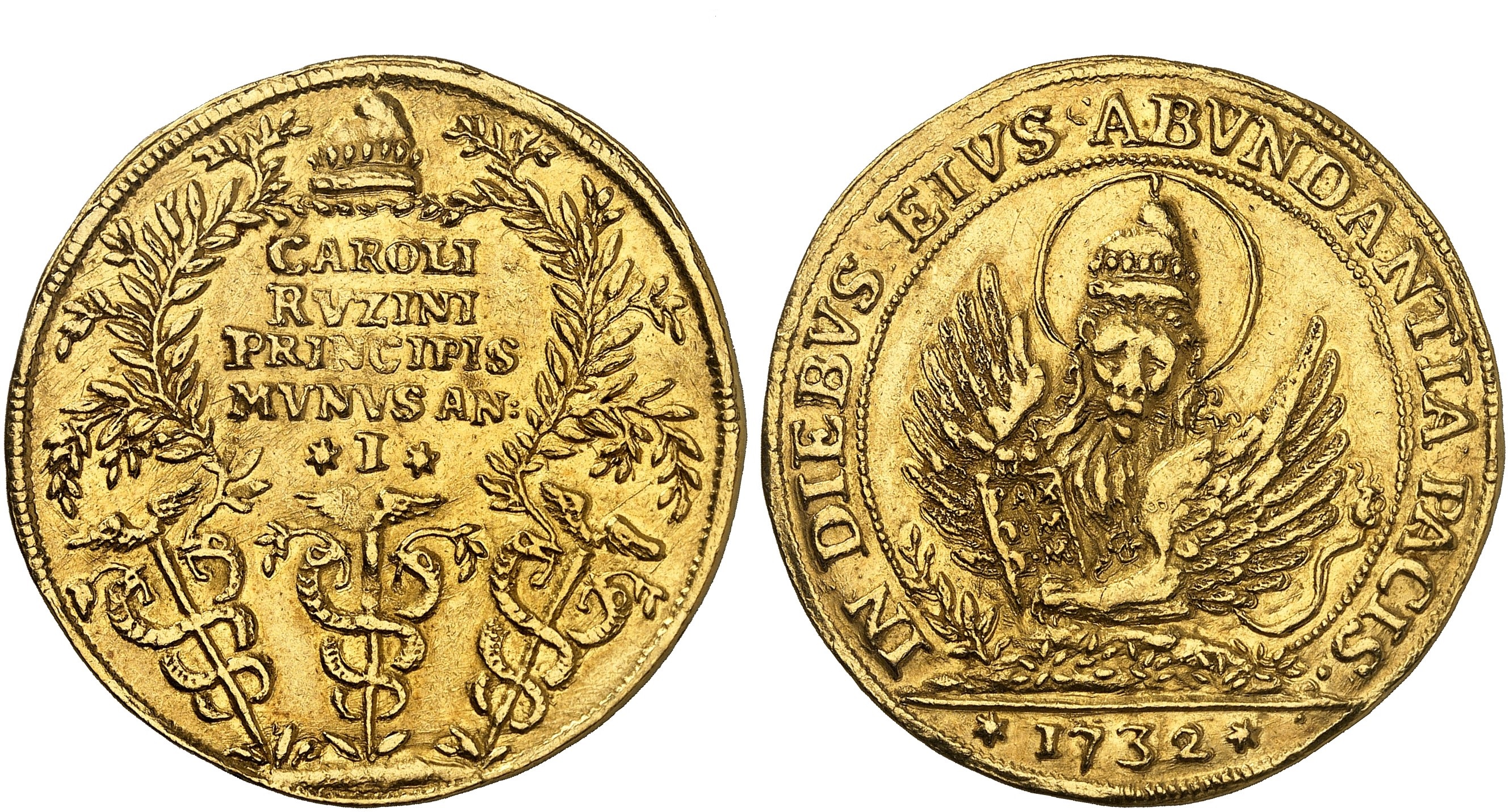 Venezia, Carlo Ruzzini (17321735) osella da 4 zecchini 1732 (Paolucci