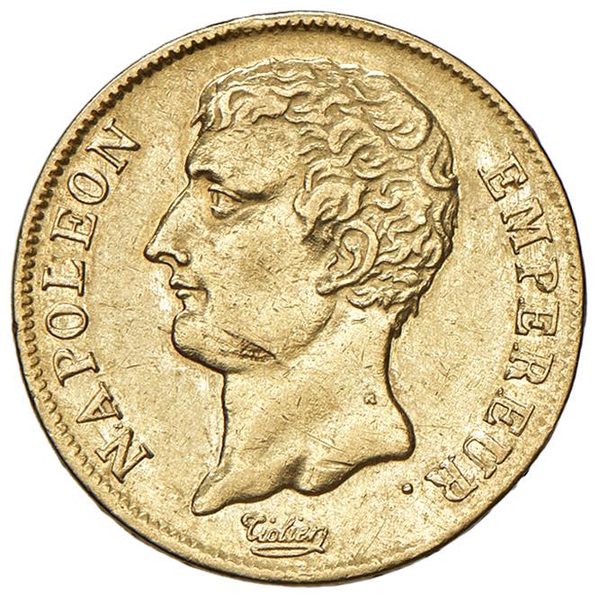 FRANCIA Napoleone I (1804-1814) 20 Franchi An. 12 A - Gad. 1021 AU (g 6,43), ex Nomisma Aste Verona, 8, lotto 136