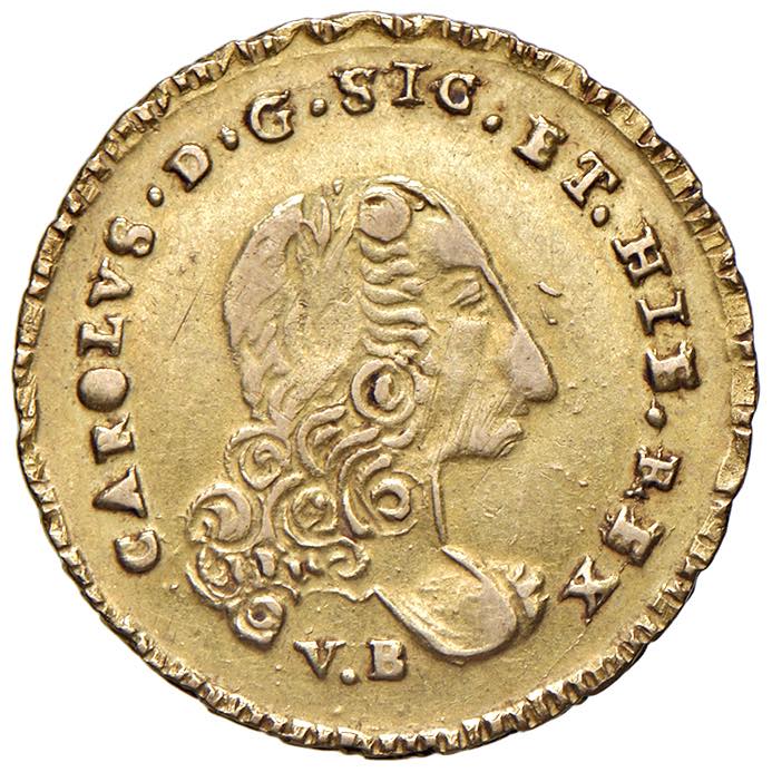 PALERMO Carlo di Borbone (1735-1759) Oncia 1752 - Gig. 26 AU (g 4,41), ex Nomisma Aste Verona, 8, lotto 2284
