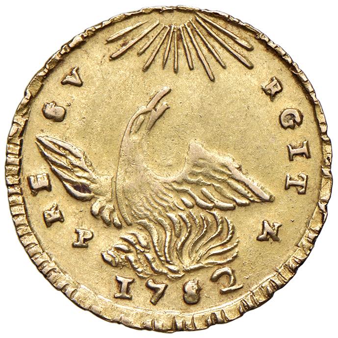 PALERMO Carlo di Borbone (1735-1759) Oncia 1752 - Gig. 26 AU (g 4,41), ex Nomisma Aste Verona, 8, lotto 2284