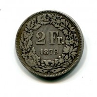 Svizzera, Confederazione: 2 franchi 1879