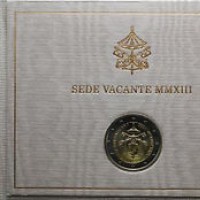 Vaticano 2013: 2 euro commemorativi "Sede Vacante" in confezione originale zecca