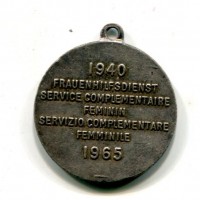 Svizzera, medaglia 1965 "Servizio Complementare Femminile", 28mm, gr.9,01