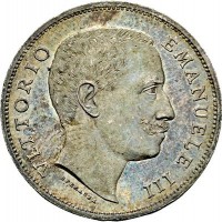 Vittorio Emanuele III (1900-1943): 1 lira 1902 "AQUILA SABAUDA" (Gigante#128), bella patina , difetto del tondello al R/