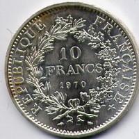 Francia, Quinta Repubblica (dal 1959): 10 franchi 1970 (Le Franc#364.9)