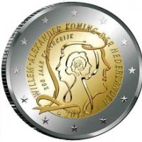 Olanda 2013: 2 euro commemorativi "200° anniversario dello sbarco di Guglielmo I"