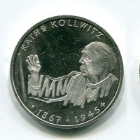 Germania, Rep. Federale (dal 1949): 10 marchi 1992-G " Kathe Kollowitz" (KM#178)