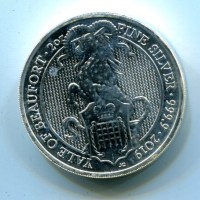 Gran Bretagna, Elisabetta II (1952-2022): 5 pounds 2019 "Yale of Beaufort"
