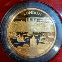 Gran Bretagna, Elisabetta II (1952-2022): 100 pounds 2022 "City views - LONDON ", in confezione originale con certificato. Soli 300 pezzi coniati !