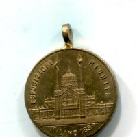 Milano 1894: medaglia "Esposizioni Riunite-Castello di Milano", diametro 26 mm