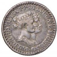 Lucca, Elisa Bonaparte e Felice Baciocchi (1805-1814): 1 franco 1808 (Gigante#10; MIR#245/4)