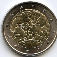 Italia 2008: 2 euro commemorativi "Diritti dell'Umanità"