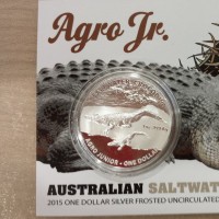 Australia, Elisabetta II (1952-2022): 1 dollaro 2015 "Coccodrillo-Agro jr", nel blister originale