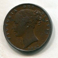 Gran Bretagna, Vittoria (1837-1901): farthing 1854 (Spink#3950)