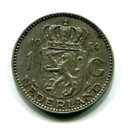 Olanda, Giuliana (1948-1980): 1 gulden 1954 (KM#184)