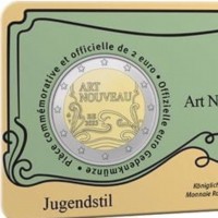 Belgio 2023: 2 euro "Art Nouveau", versione francese, coincard ufficiale