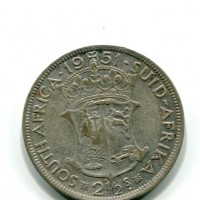 Sud Africa, Giorgio VI (1936-1952): 2 1/2 scellini 1951 (KM#30)

