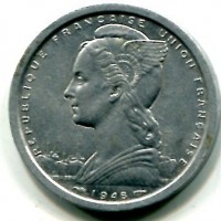 Africa Occidentale Francese: 2 franchi 1948 (KM#6)
