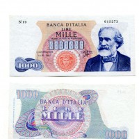 Repubblica: 1.000 lire 05/07/1963 "Verdi" 1° tipo (Gigante,BI#55B)

