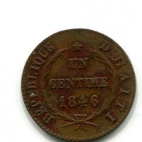 Haiti, Repubblica (1825-1849): 1 centesimo 1846 (KM#24)