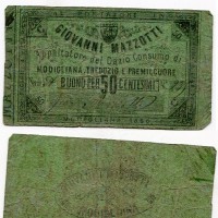 Regno, Monetazione d'emergenza Modigliana: buono da 50 centesimi (Gavello#576)