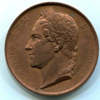 Belgio, Leopoldo I (1831-1865): medaglia 1856 "Esposizione economia domestica", gr. 50.05 mm 50