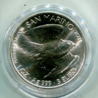 San Marino 2024: oncia da 5 euro "Falco Pellegrino"