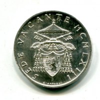 Vaticano, Sede Vacante 1963: 500 lire 1963 (Gigante#275), da confezione zecca