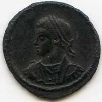 Costantino II (337-340 d.C.): follis "COSTANTINVS CAESAR" zecca di Antiochia (RIC,VII#59), accoppiata di D/ e R/ molto rara