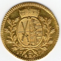 Germania, Sachsen, Friedrich August III (1763-1806): ducato 1772-EDC (Fried#2871), gr. 3,49
