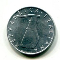 Repubblica Italiana (dal 1946): 5 lire 1966 "Delfino" (Gigante#288)
