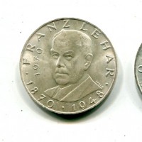 Austria, Repubblica: 25 scellini 1970 "100° F. Lehar" (KM#2907)
