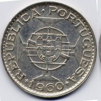 Mozambico, colonia portoghese (fino al 1975): 20 escudos 1960 (W.Coins#80)