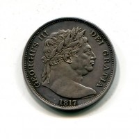 Gran Bretagna, Giorgio III (1760-1820): 1/2 corona 1817 (Spink#3788)