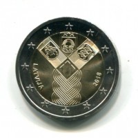 Lettonia 2018: 2 euro commemorativi "100° Anniversario della Fondazione dei Tre Stati Indipendenti"