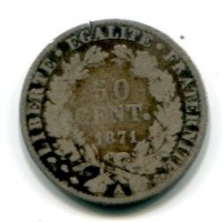 Francia, Terza Repubblica (1871-1940): 50 centesimi 1871-A 
