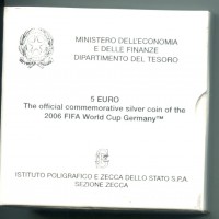 Italia 2006: 5 euro "FIFA Wolrd Cup Germany", in confezione originale
