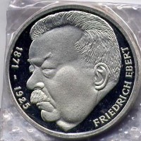 Germania, Rep. Federale (dal 1949): 5 marchi 1975-J "Friederich Ebert" (KM#141)