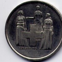 Svizzera, Confederazione: 5 franchi 1974 "Constitution"
